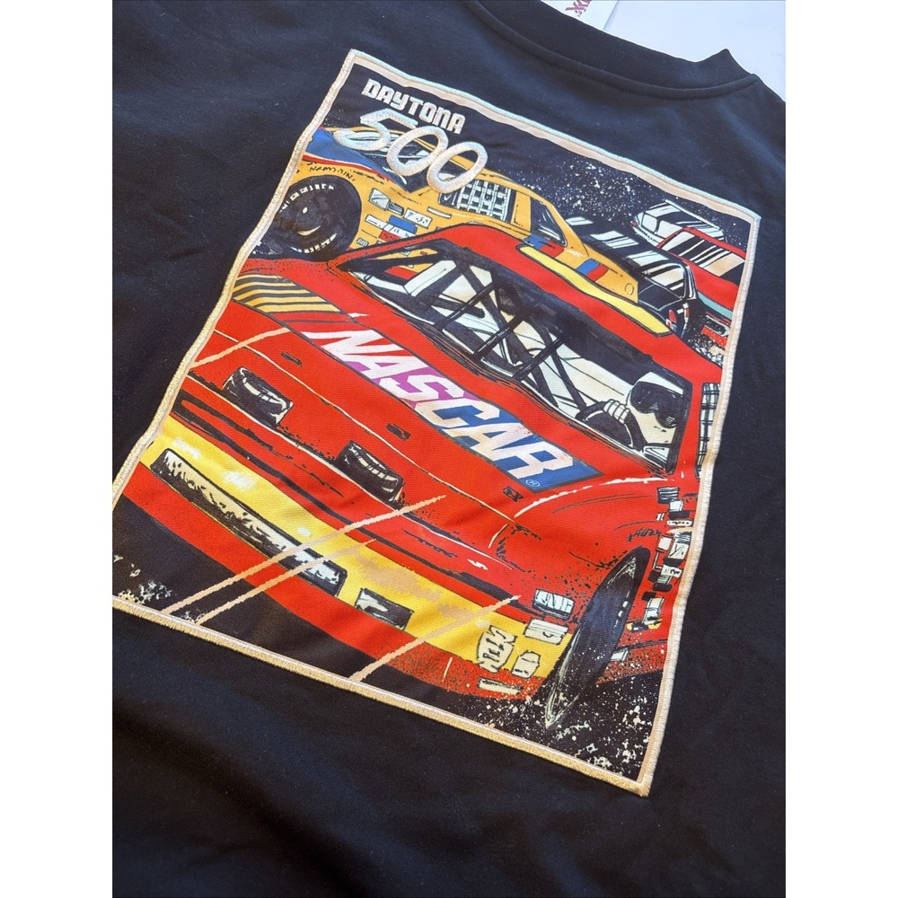 NASCAR Daytona 500 Sweatshirt Adult LargeBlack Embroidered & Graphic Patch Print